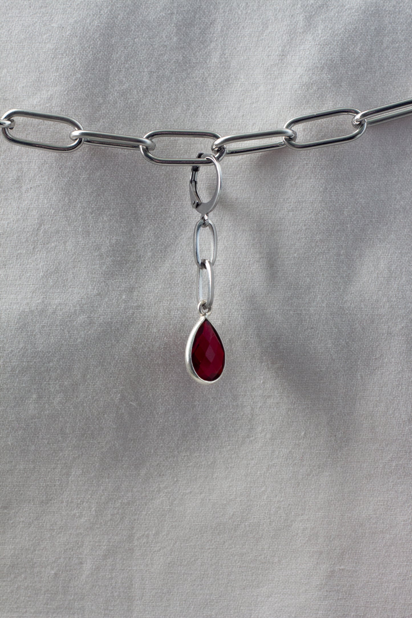 Garnet Chain Earrings