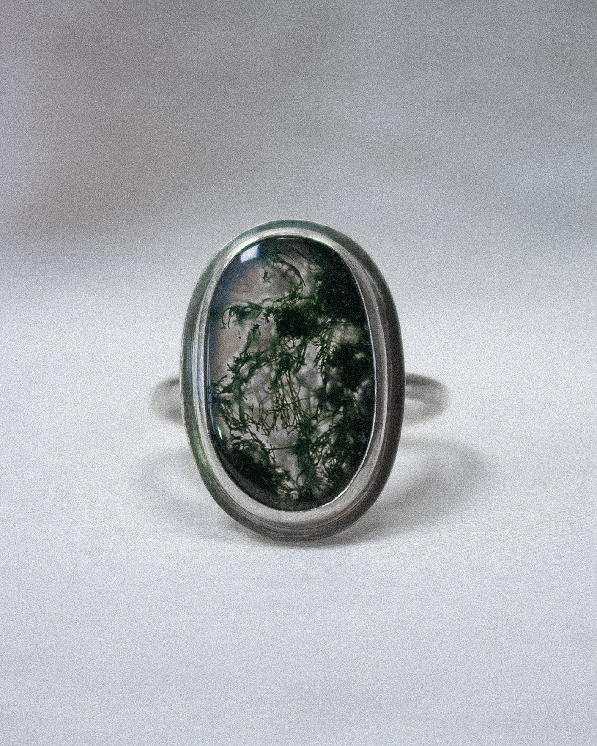 Moss Agate Ring (Size 9 1/2)