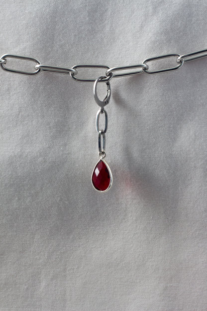 Garnet Chain Earrings