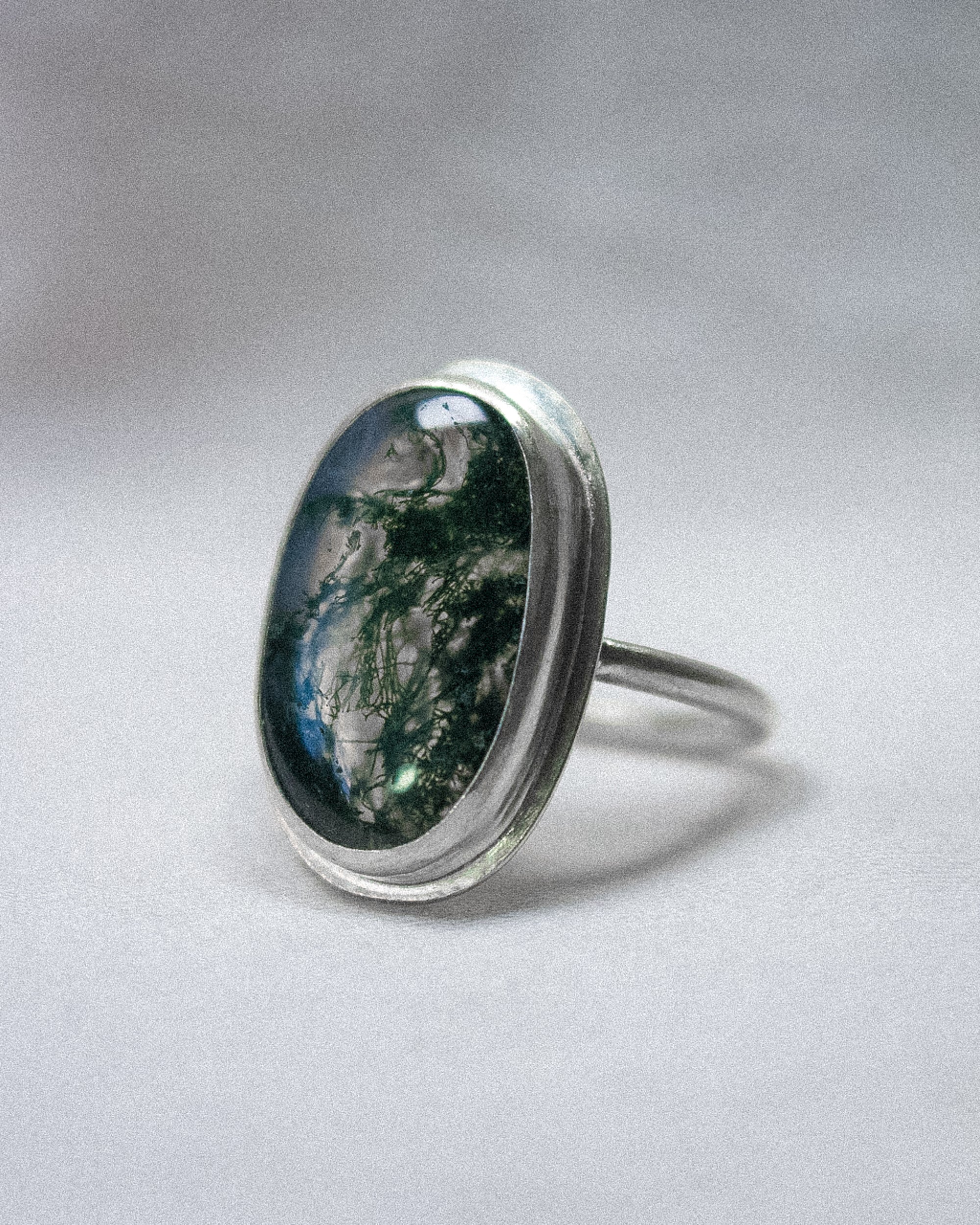 Moss Agate Ring (Size 9 1/2)